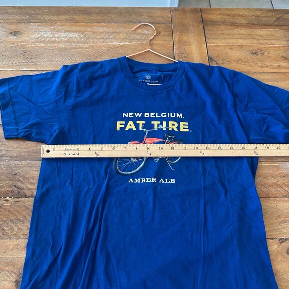 New Belgium fat tire amber ale short sleeved t shirt size medium - Picture 5 of 5